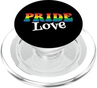 Pride Love Rainbow Heart Pride LGBTQ Orgullosa aliada queer LGBT PopSockets PopGrip para MagSafe