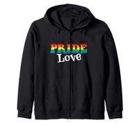 Pride Love Rainbow Heart Pride LGBTQ Orgullosa aliada queer LGBT Sudadera con Capucha