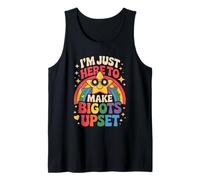 Pride Month I'm Just Here To Make Bigots Upset Funny Star Camiseta sin Mangas