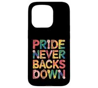 Pride Never Backs Down Puño Colores Unity Carcasa para iPhone 15 Pro