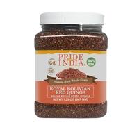 Pride Of India proteína real Quinoa Rico orgánica Whole Grain Red, 1,5 libra (24 oz) tarro