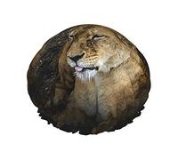 Pride of lions on rest Reutilizable Impermeable Lavable Ajustable Adecuado para mujeres Todas las longitudes de cabello Gorro de ducha