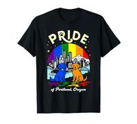 Pride of Portland City Oregon Dogs - Bandera arcoíris Camiseta