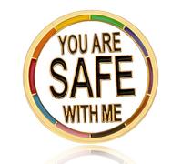 Pride Pins, You Are Safe With Me - Alfileres giratorios para LGBTQ, mochila, solapa, pin progresivo gay