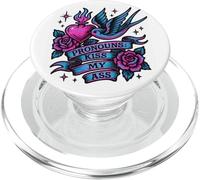 Pride Pronoun Attitude Retro Tatuaje Corazón Y Golondrina Diseño PopSockets PopGrip para MagSafe