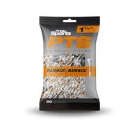 Pride PTS Bamboo Tees Camiseta de Golf, Unisex, Blanco y Naranja, 1 1/2" / 38mm