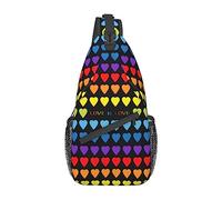 Pride Rainbow Unisex Pecho Bolsas Crossbody Sling Mochila Viaje Senderismo Daypack para Mujeres Hombres Bolsa de Hombro Ligera para Deporte Casual