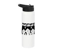 Pride Resist Revolution Fist Political Resistance Black Stainless Steel Insulated Water Bottle