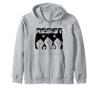 Pride Resist Revolution Fist Resistencia Política Negro Sudadera con Capucha