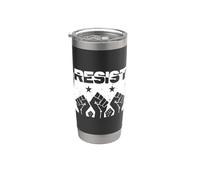 Pride Resist Revolution Fist Resistencia Política Negro Vaso térmico de acero inoxidable de doble pared