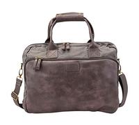Pride & Soul 47312 MYSTIFY S - Bolso Bandolera para portátil de 15 Pulgadas, Bolso Bandolera de Lona, Bolsillo con Compartimento para portátil y Cremallera Compartimento Principal en Gris marrón,