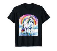 Pride Unicorn - Acuarela Arco Iris Estilo 2 - Fan Fun Camiseta