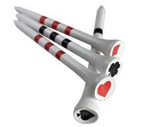 PrideSports Special Edition Wood Golf Tees, Unisex-Adult, Blanco, 70mm