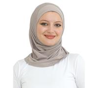 Prien Pañuelo deportivo para mujer, vestidos de hijab musulmán, bufanda suave para mujer, conjunto de vestido musulmán, abaya ropa de oración, pañuelos islámicos ropa para Ramadán, Visón claro, Talla
