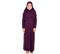 Prien Ropa De Oración Para Niños Y Niñas - Vestidos Musulmanes Con Mangas Largas, Abaya Con Hijab, Islam Ropa Mujeres, Señoras Musulmanas Vestido Conjunto Jilbab Khimar Ramadán