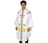 Priest Costume - Catholic Chasuble With Ribbon | Father Mass Cloak Cosplay Disfraz For Men, Máscaradas, Carnívalos, Pasantías, Photoshoot, Wedding, Holiday, , Religious And Cosplay Events