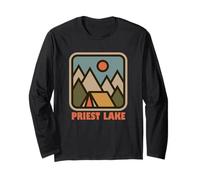 Priest Lake Idaho ID Vacation Souvenir Manga Larga