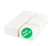 PRIETO LARREY - Pack 1200 Servilletas de Papel Desechables para Cocktail - 20x20cm - Pequeñas e Individuales - Ideales para hostelería (1200, Blanco)