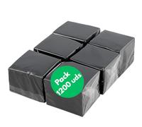 PRIETO LARREY - Pack 1200 Servilletas Negras de Papel Desechables para Cocktail - 20x20cm - Pequeñas e Individuales - Ideales para hostelería