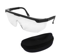 Prigomar Gafas Protección Trabajo, Gafas de Seguridad para Laboratorio, Gafa de Tiro, Gafa Pádel, Ajustables Anti-salpicaduras, Pack Lentes de Seguridad y Funda Rígida