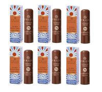 Prija Bálsamo Labial Vegano con Aceite de Jojoba, Manteca de Karité y Cera de Girasol, Cuida Tus Labios de Forma Natural, Bálsamo Labial Hidratante en Barra 6 x 4.5ml