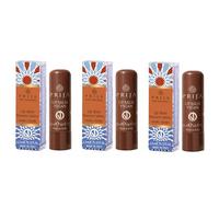Prija Bálsamo Labial Vegano con Aceite de Jojoba, Manteca de Karité y Cera de Girasol, Cuida Tus Labios de Forma Natural, Bálsamo Labial Hidratante en Barra 3 x 4.5ml