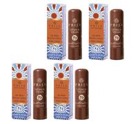 Prija Bálsamo Labial Vegano con Aceite de Jojoba, Manteca de Karité y Cera de Girasol, Cuida Tus Labios de Forma Natural, Bálsamo Labial Hidratante en Barra 4 x 4.5ml