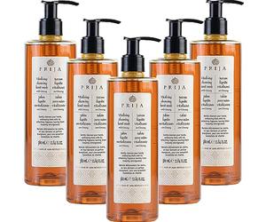 Prija Gel Lavamanos Vitalizante con Extracto de Ginseng, Limpia Suavemente las Manos, Jabón Líquido Hidratante para Manos, Vegano con Fragancia Energizante 5 x 380ml
