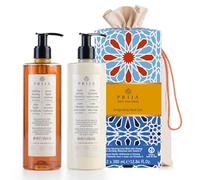 Prija Set de Regalo de Tratamiento Diario Incluye Jabón de Manos Vitalizante con Ginseng y Crema Hidratante para Manos y Cuerpo con Vitamina E, Set de Regalo Vegano 2 x 380ml