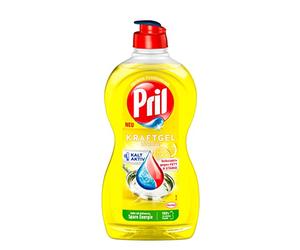 Pril 5 Plus Power Gel Limón Lavavajillas 450 ml con poder desengrasante auto-activo