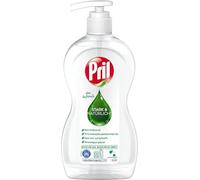 Pril Detergente para lavavajillas fuerte y natural sin fragancias (8 x 420 ml), detergente sensible con alto poder desengrasante, en botella con bomba recargable, certificado Blauer Engel