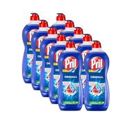 PRIL Original (10 x 675 ml), detergente para lavavajillas a mano con el máximo poder desengrasante, para platos limpios incluso en agua fría