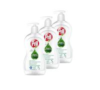 Pril Stark & Natural - Detergente para lavavajillas sin fragancias (3 x 420 ml), detergente sensible con alta fuerza desengrasante, en botella rellenable, certificado Blauer Engel.
