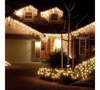 Prilux - Led icicle 3x0,9m174 leds blanco calida cable blanco