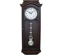 Prim Melody III B - Reloj de Pared de Madera con diseño de péndulo (Radio controlado, Madera Oscura/Melody, Gran decoración de Pared, 280 x 785 x 142 mm)