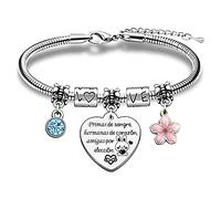 Prima a prima Pulseras Mujeres Aprecian Regalo cumpleaños Amuleto Joyería Mariposas graduación universitaria Amor inspirador Recordatorio Navidad Recuerdos Moda Primas de Sangre Hermanas de Corazón