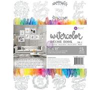 Prima Marketing Libro para Colorear Vol. 2 Decoraciones de Acuarela, 24 Hojas, Acrílico, Multicolor, 10.6 x 7.9 x 0.48 cm