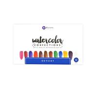 Prima Marketing Watercolor Confections Art PHILOSOPHY - Juego de 12 sartenes para acuarelas Odyssey