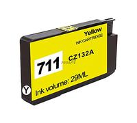 PRIMA4 - CZ132 CZ132A H711 29ml Amarillo Cartucho de Tinta de Pigmento Compatible con Plotter HP DesignJet T520, T120
