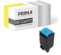 PRIMA4 - MX-C30GTC Cian Toner Compatible con Impresora Sharp MX-C250F, MX-C300 Series, MX-C300P, MX-C300W, MX-C301W -6k Paginas