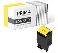 PRIMA4 - MX-C30GTY Amarillo Toner Compatible con Impresora Sharp MX-C250F, MX-C300 Series, MX-C300P, MX-C300W, MX-C301W -6k Paginas