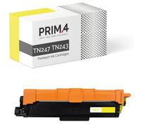PRIMA4 - TN247 TN243 Amarillo Toner Compatible con impresoras Brother DCP-L3550CDW MFC-L3770CDW MFC-L3750CDW MFC-L3730CDN HL-L3210CW HL-L3230CDW DCP-L3510CDW HL-L3270CDW MFC-L3710CW -2.3k Paginas