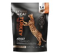 PrimaCat - Comida Completa sin Cereales para Gatos con Sabor a Pavos e Insectos, Comida Esterilizada para Gatos para Adultos, 1,4 kg
