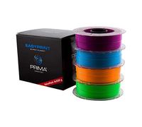PrimaCreator EasyPrint PLA Value Pack - 1,75 mm - 4 x 500 g (Total 2 kg) - Azul neón, Verde, Naranja, Violeta