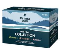 PrimaDog - Mini Meal Comida húmeda en Salsa para Perros, pienso Completo en Multipack, Paquete de 12 Unidades de 85 g Cada uno