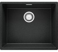 PRIMAGRAN Fregadero bajo Encimera Grafito 56x47cm, Cocina 1 Seno + Sifón, Granito al mueble 60cm - London S174