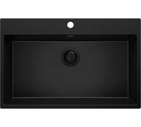 PRIMAGRAN Fregadero Cocina al Mueble 80cm + Kit de desagüe, 78x50cm