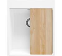PRIMAGRAN Fregadero Cocina Blanco - Oslo Top, 43x50cm