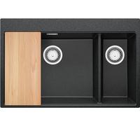 PRIMAGRAN Fregadero Cocina Grafito - Oslo Duo Top, 78x50cm
