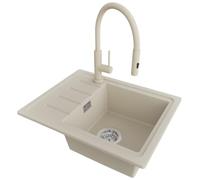 PRIMAGRAN Fregadero Granito al Mueble 45cm + Grifo, 55x44cm